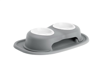 Picture of WeatherTech Pet Feeding System Double High 8oz 3in. Poly Bowl - Dark Grey