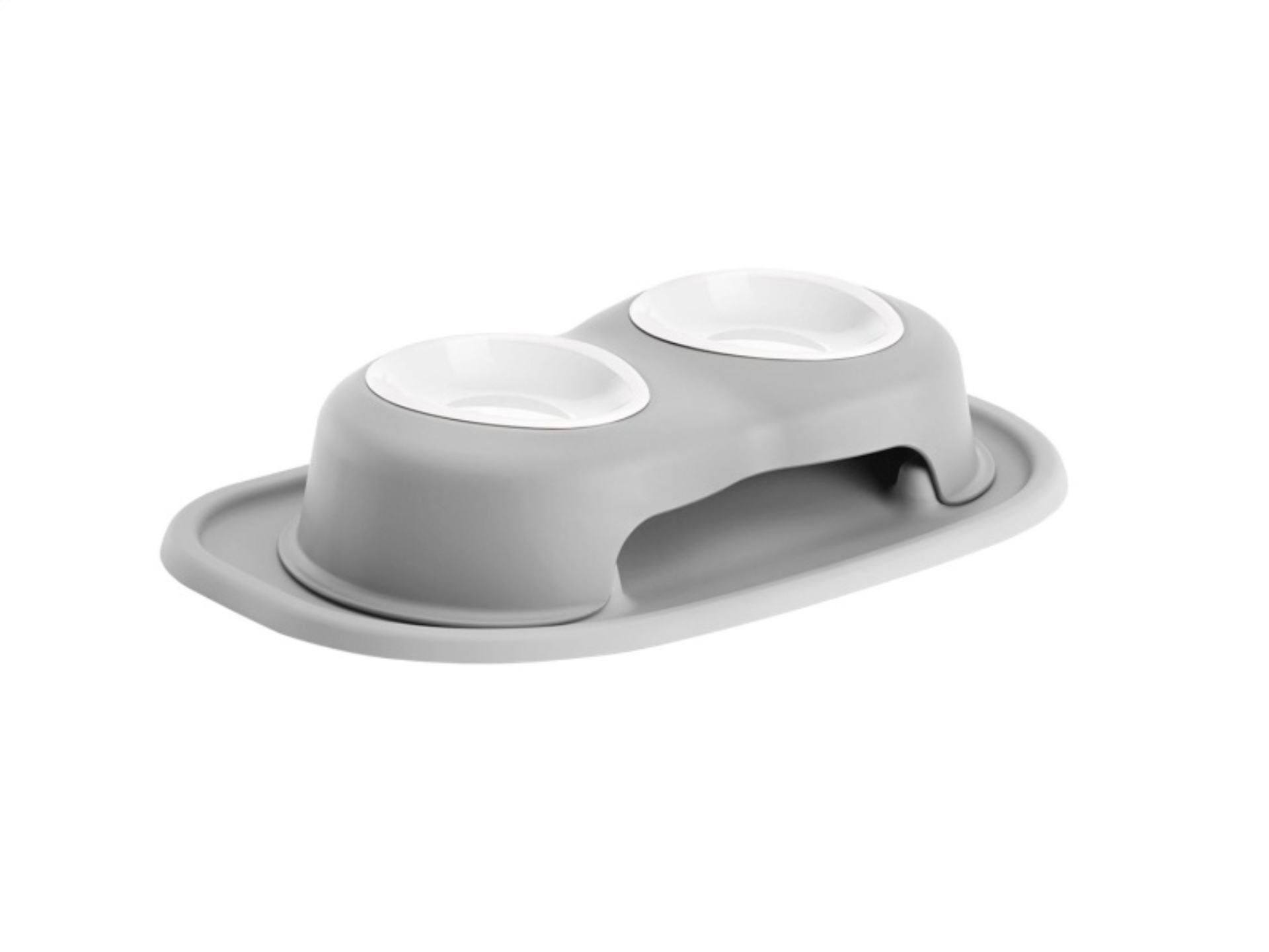 Picture of WeatherTech Pet Feeding System Double High 8oz 3in. Poly Bowl - Light Grey