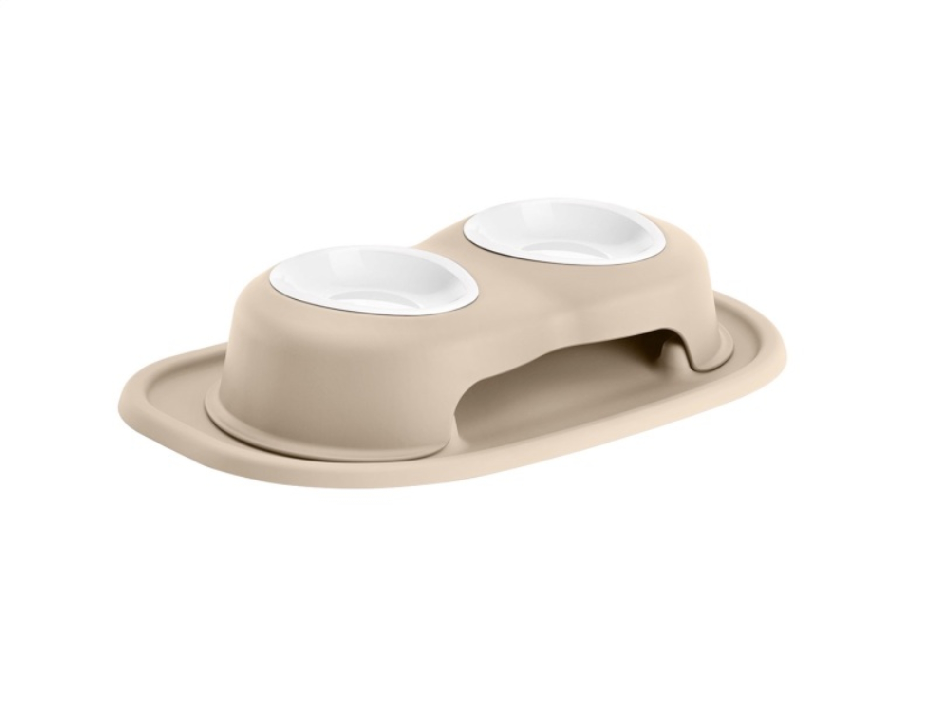Picture of WeatherTech Pet Feeding System Double High 8oz 3in. Poly Bowl - Tan
