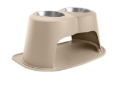 Picture of WeatherTech Pet Feeding System Double High 96oz 14in. Stainless Bowl - Tan