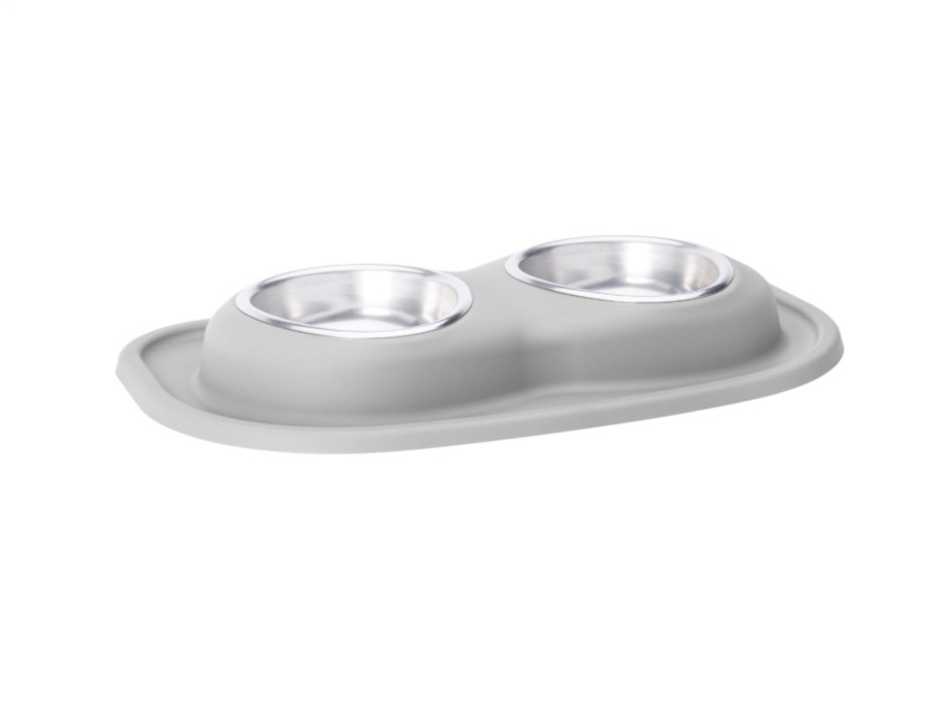 Picture of WeatherTech Pet Feeding System Double Low 16oz 2in. Stainless Bowl - Light Grey