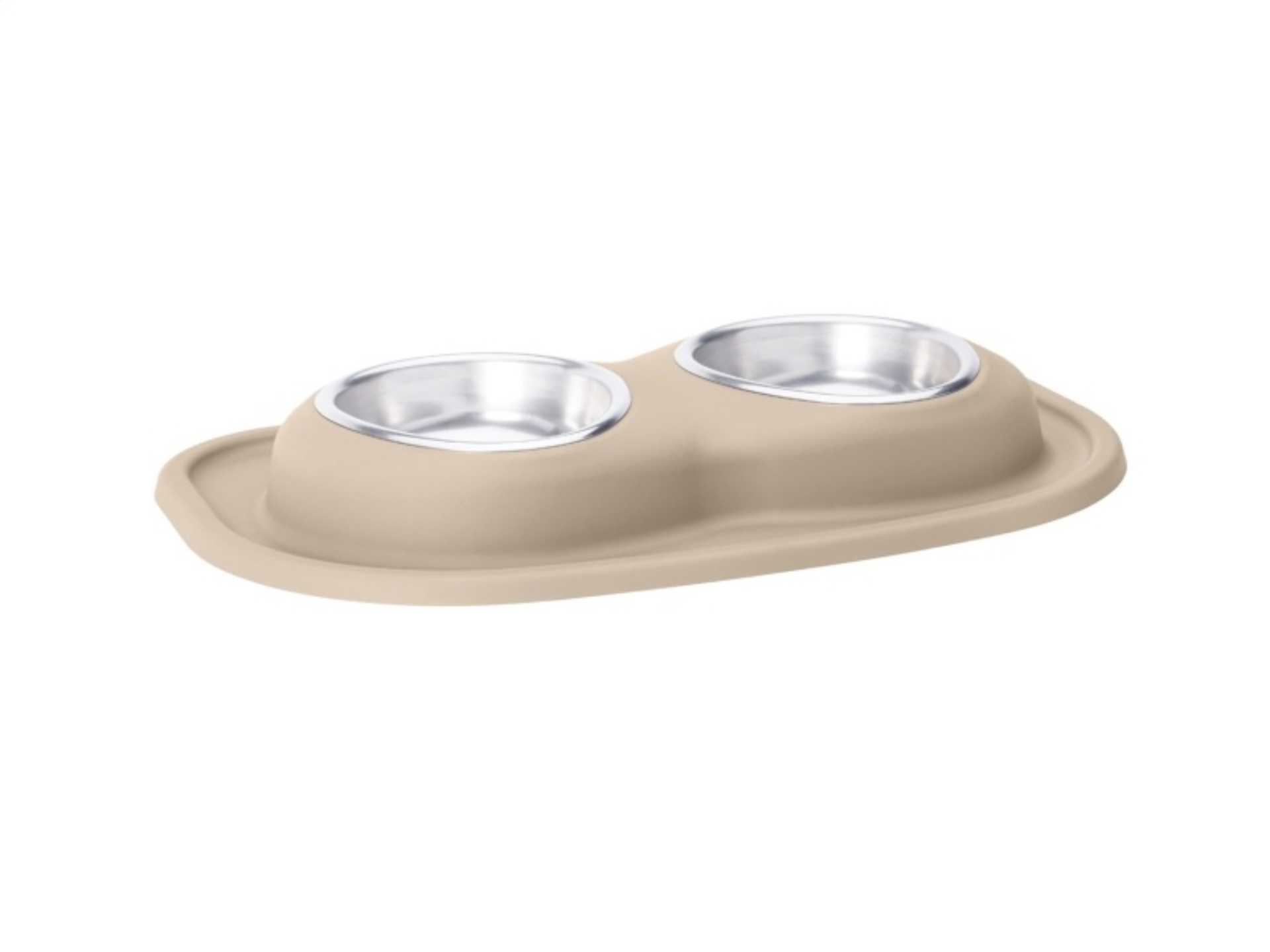 Picture of WeatherTech Pet Feeding System Double Low 16oz 2in. Stainless Bowl - Tan
