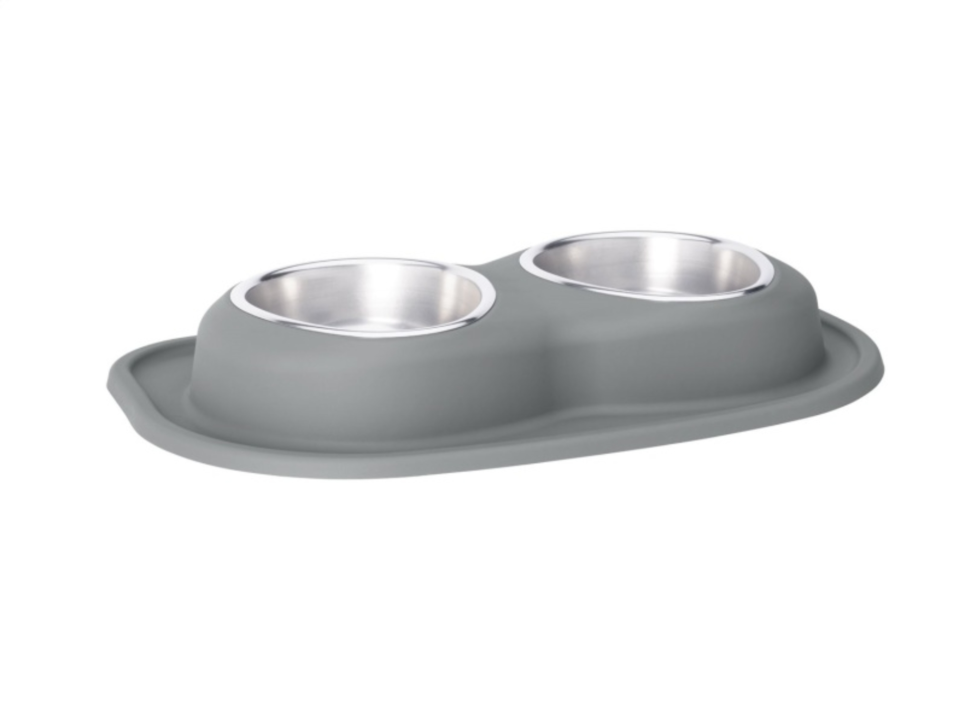 Picture of WeatherTech Pet Feeding System Double Low 32oz 3in. Stainless Bowl - Dark Grey