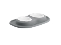 Picture of WeatherTech Pet Feeding System Double Low 8oz 1in. Poly Bowl - Dark Grey