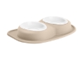 Picture of WeatherTech Pet Feeding System Double Low 64oz 3in. Poly Bowl - Tan
