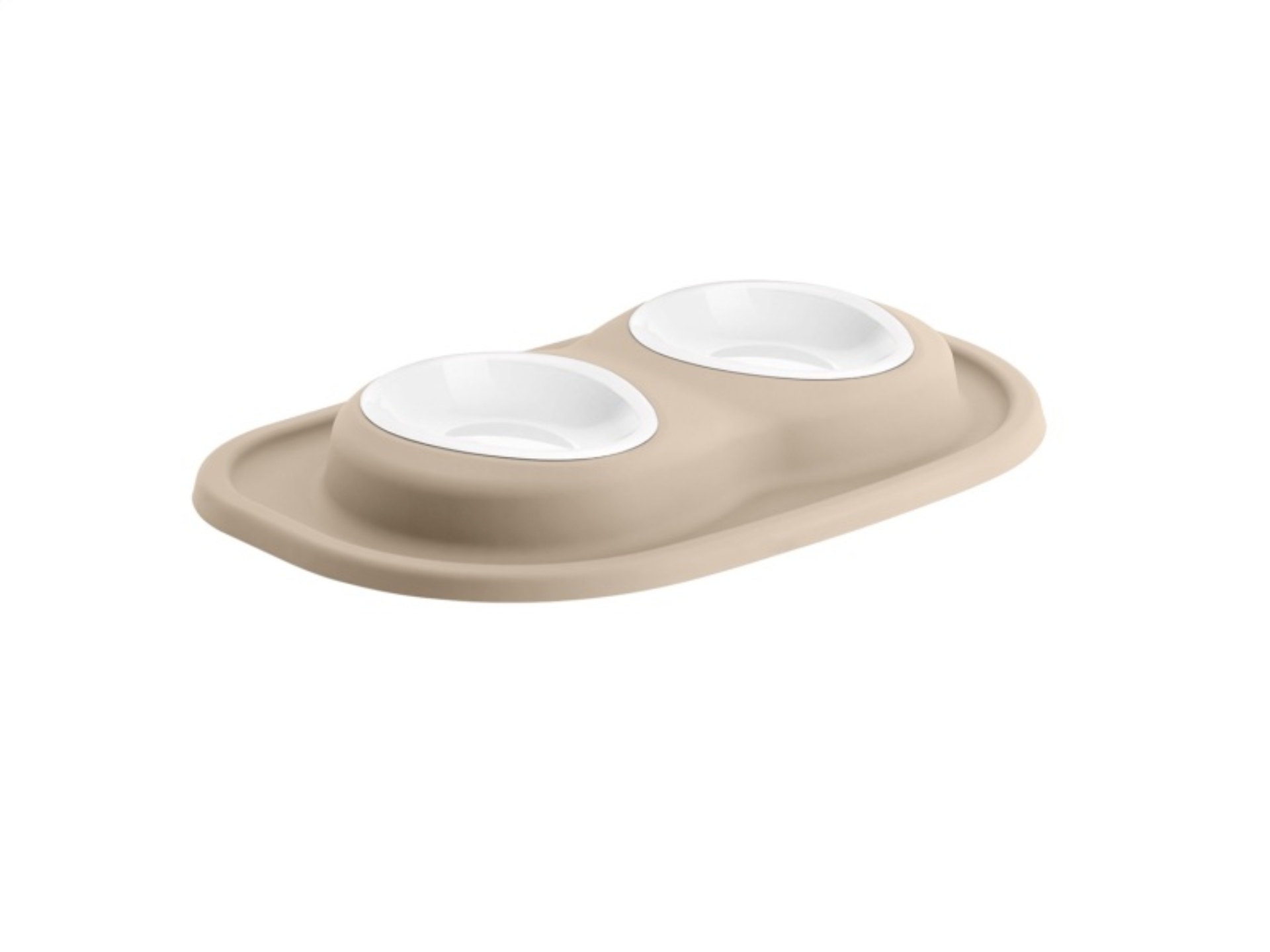 Picture of WeatherTech Pet Feeding System Double Low 8oz 1in. Poly Bowl - Tan