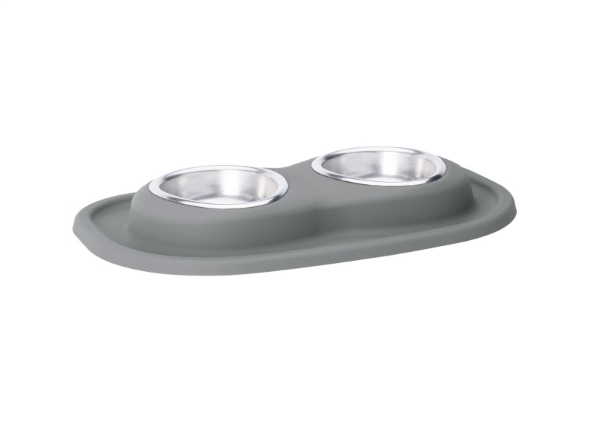 Picture of WeatherTech Pet Feeding System Double Low 8oz 1in. Stainless Bowl - Dark Grey