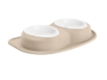 Picture of WeatherTech Pet Feeding System Double Low 96oz 3in. Poly Bowl - Tan