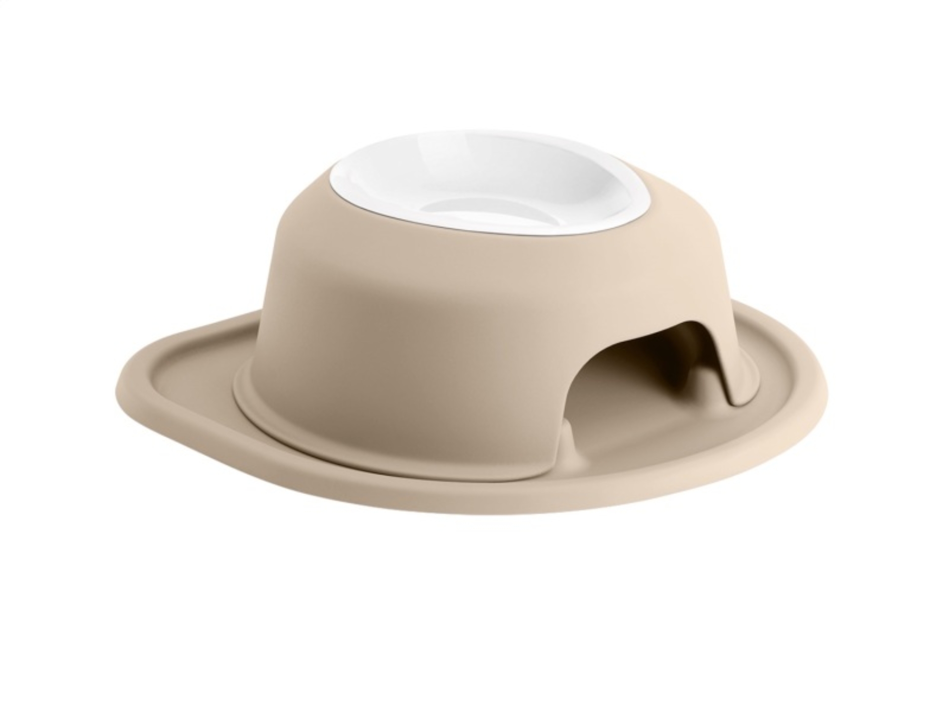 Picture of WeatherTech Pet Feeding System Single High 16oz 4in. Poly Bowl - Tan