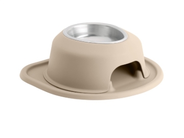 Picture of WeatherTech Pet Feeding System Single High 16oz 4in. Stainless Bowl - Tan