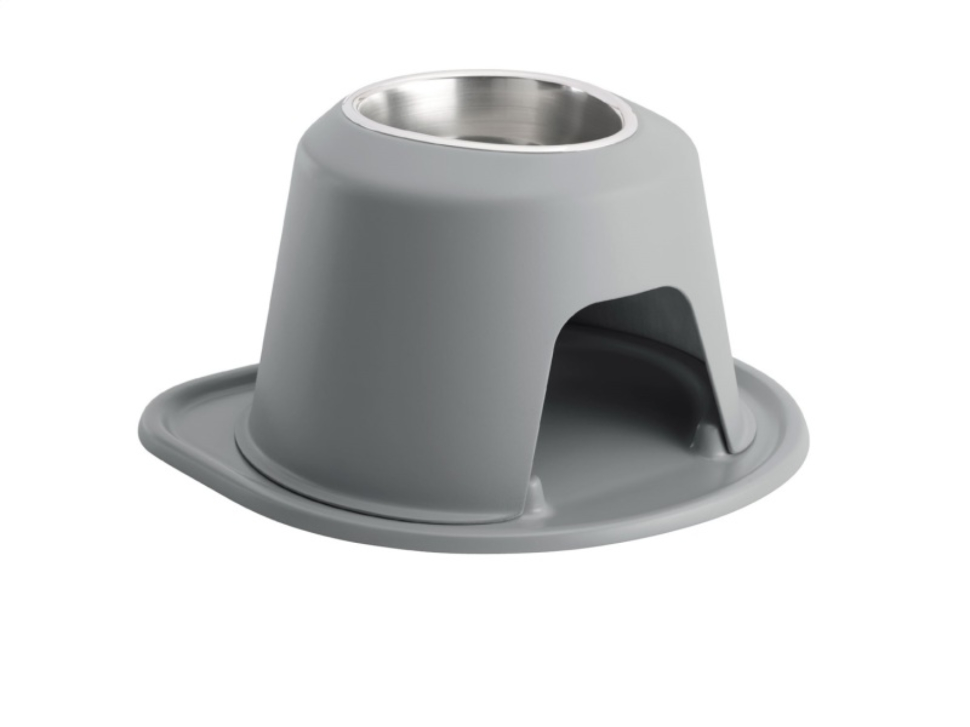 Picture of WeatherTech Pet Feeding System Single High 32oz 8in. Stainless Bowl - Dark Grey