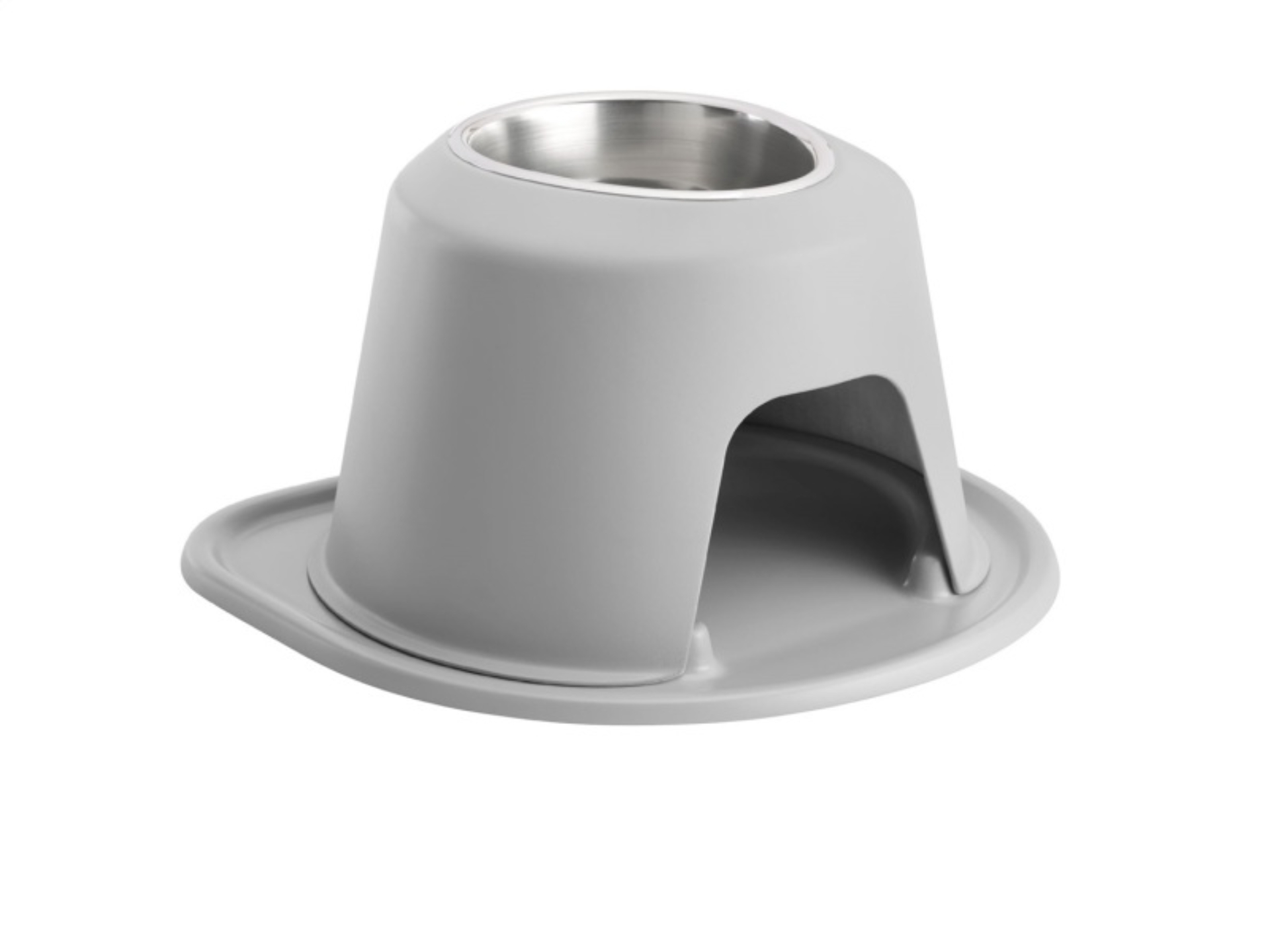 Picture of WeatherTech Pet Feeding System Single High 32oz 8in. Stainless Bowl - Light Grey