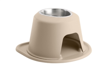 Picture of WeatherTech Pet Feeding System Single High 32oz 8in. Stainless Bowl - Tan