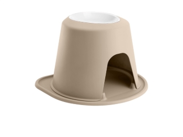 Picture of WeatherTech Pet Feeding System Single High 64oz 10in. Poly Bowl - Tan