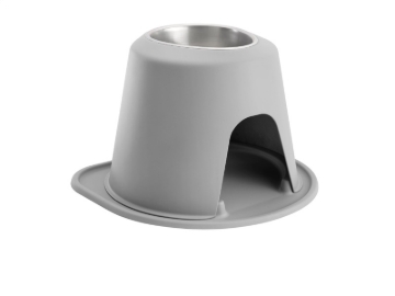 Picture of WeatherTech Pet Feeding System Single High 64oz 10in. Stainless Bowl - Light Grey