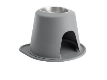 Picture of WeatherTech Pet Feeding System Single High 64oz 12in. Stainless Bowl - Dark Grey