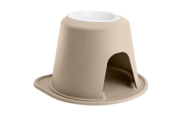 Picture of WeatherTech Pet Feeding System Single High 64oz 12in. Poly Bowl - Tan