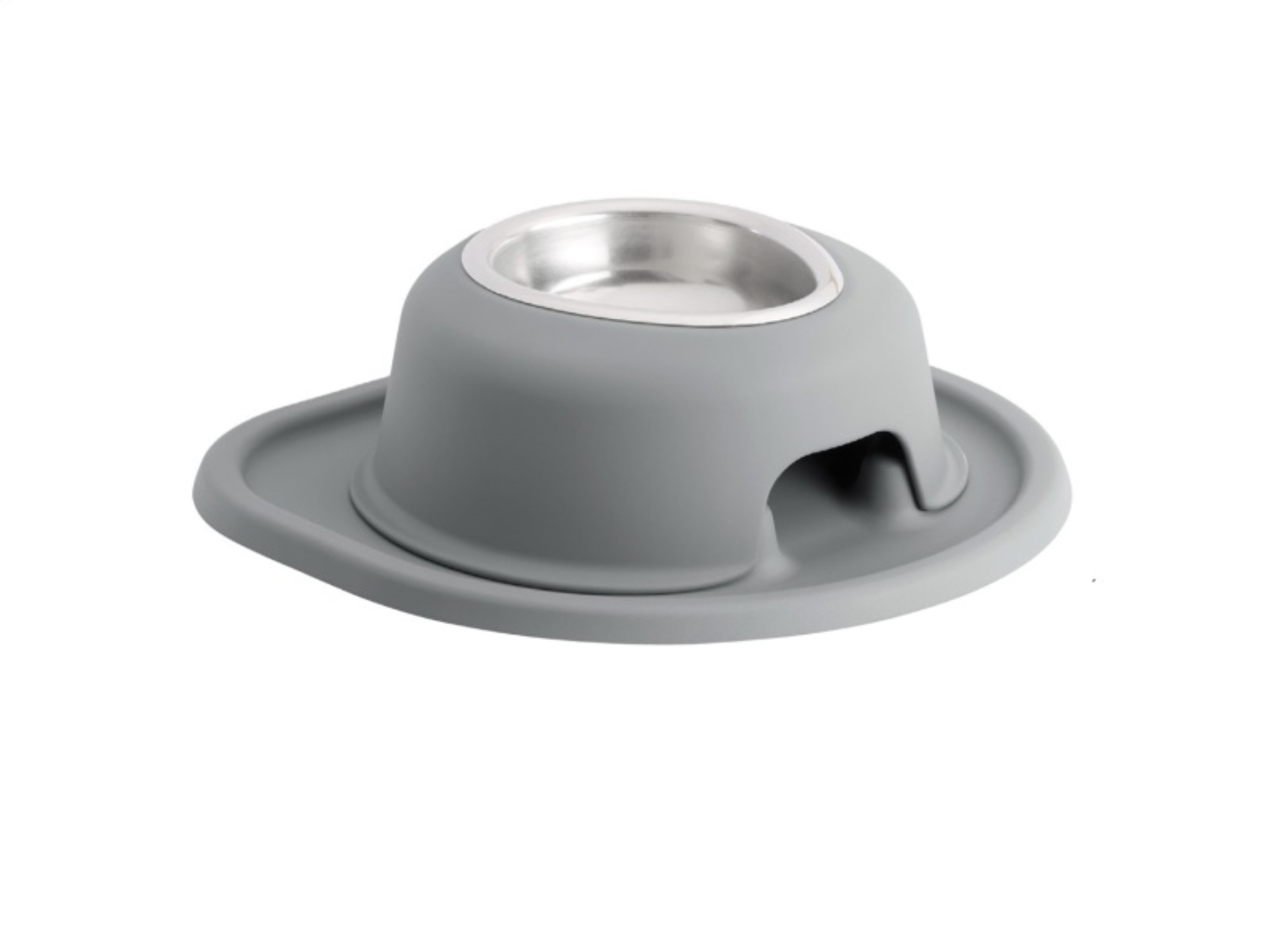 Picture of WeatherTech Pet Feeding System Single High 8oz 3in. Stainless Bowl - Dark Grey