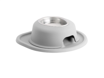 Picture of WeatherTech Pet Feeding System Single High 8oz 3in. Stainless Bowl - Light Grey