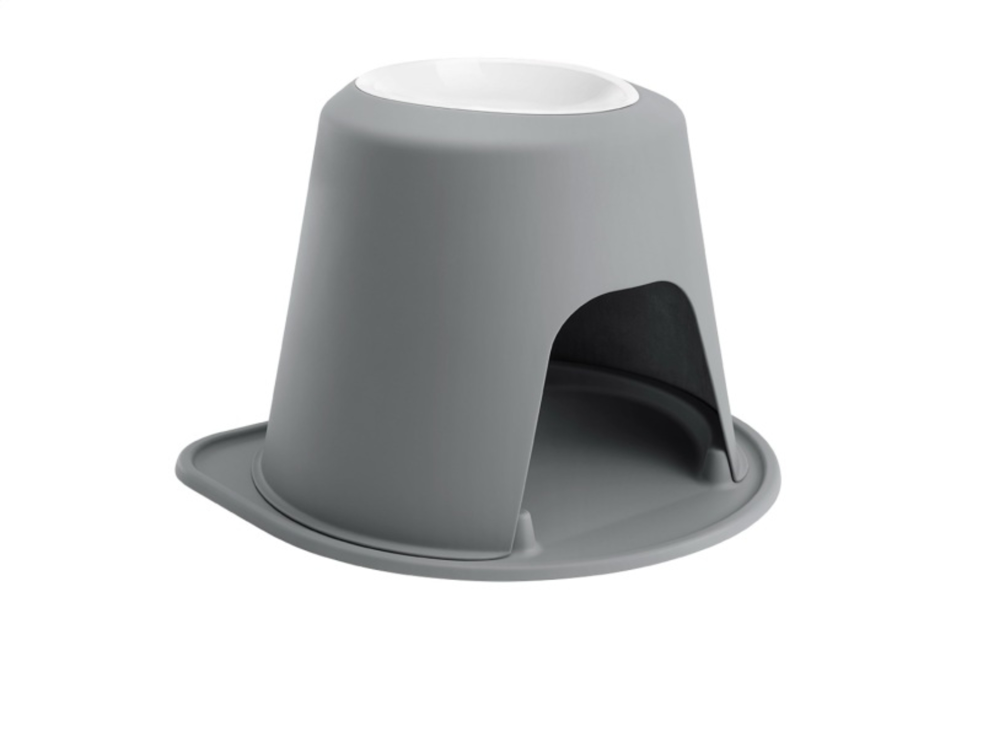Picture of WeatherTech Pet Feeding System Single High 96oz 14in. Poly Bowl - Dark Grey