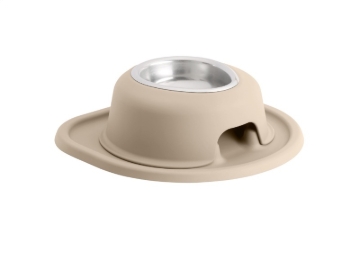 Picture of WeatherTech Pet Feeding System Single High 8oz 3in. Stainless Bowl - Tan