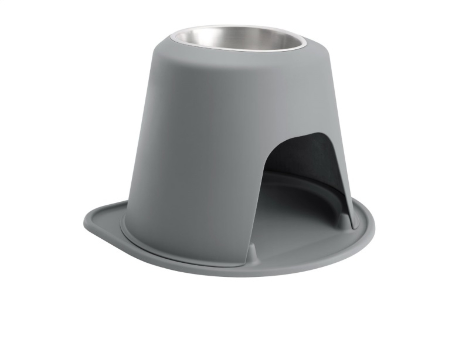 Picture of WeatherTech Pet Feeding System Single High 96oz 14in. Stainless Bowl - Dark Grey