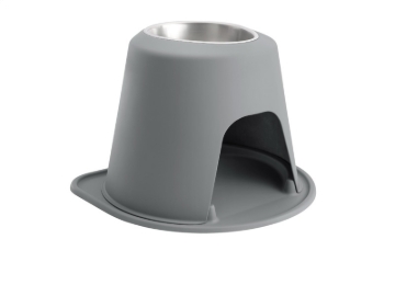 Picture of WeatherTech Pet Feeding System Single High 96oz 14in. Stainless Bowl - Dark Grey