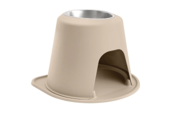 Picture of WeatherTech Pet Feeding System Single High 96oz 14in. Stainless Bowl - Tan