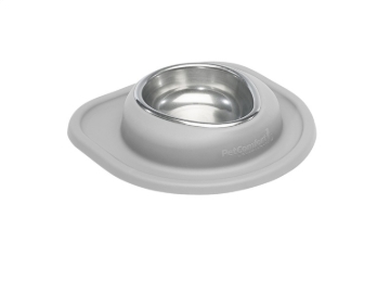 Picture of WeatherTech Pet Feeding System Single Low 16oz 2in. Stainless Bowl - Light Grey