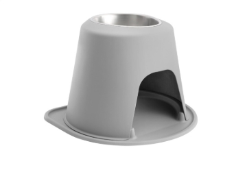 Picture of WeatherTech Pet Feeding System Single High 96oz 14in. Stainless Bowl - Light Grey