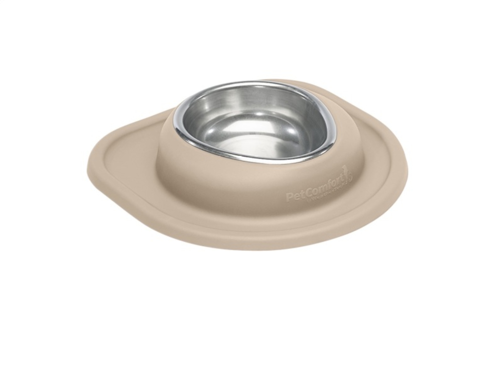 Picture of WeatherTech Pet Feeding System Single Low 16oz 2in. Stainless Bowl - Tan