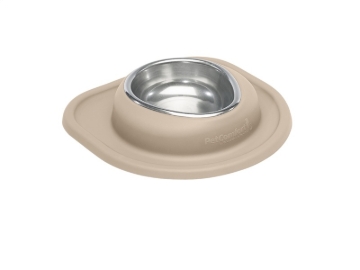 Picture of WeatherTech Pet Feeding System Single Low 16oz 2in. Stainless Bowl - Tan