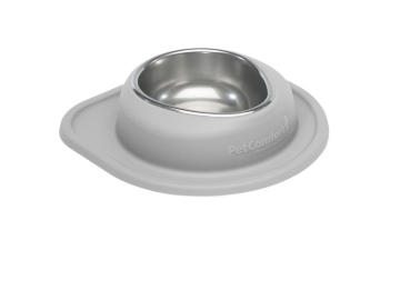 Picture of WeatherTech Pet Feeding System Single Low 32oz 3in. Stainless Bowl - Light Grey