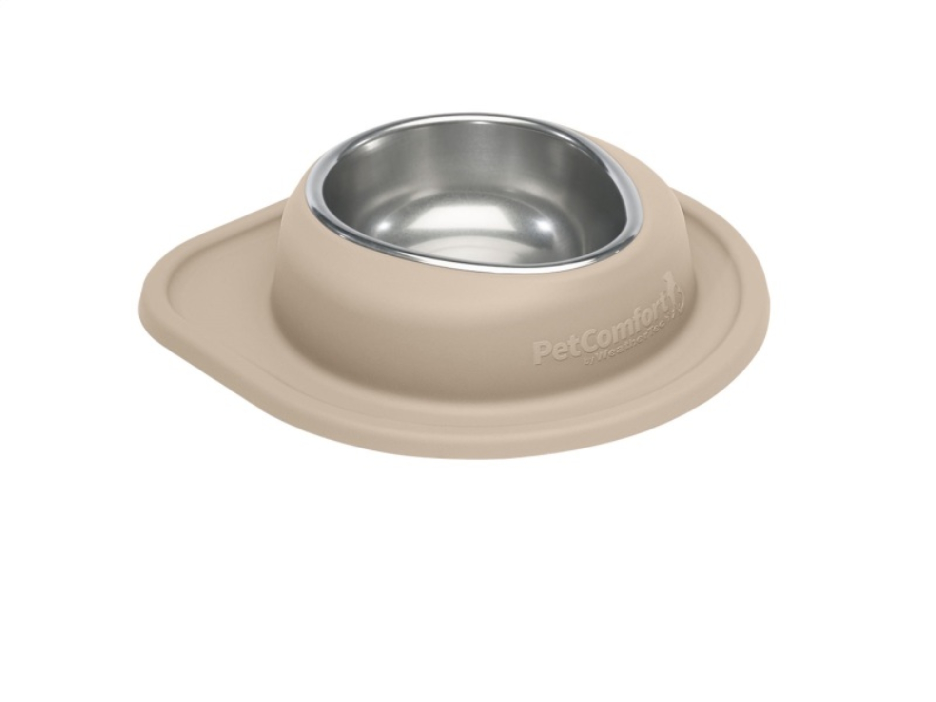 Picture of WeatherTech Pet Feeding System Single Low 32oz 3in. Stainless Bowl - Tan