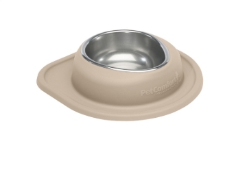 Picture of WeatherTech Pet Feeding System Single Low 32oz 3in. Stainless Bowl - Tan