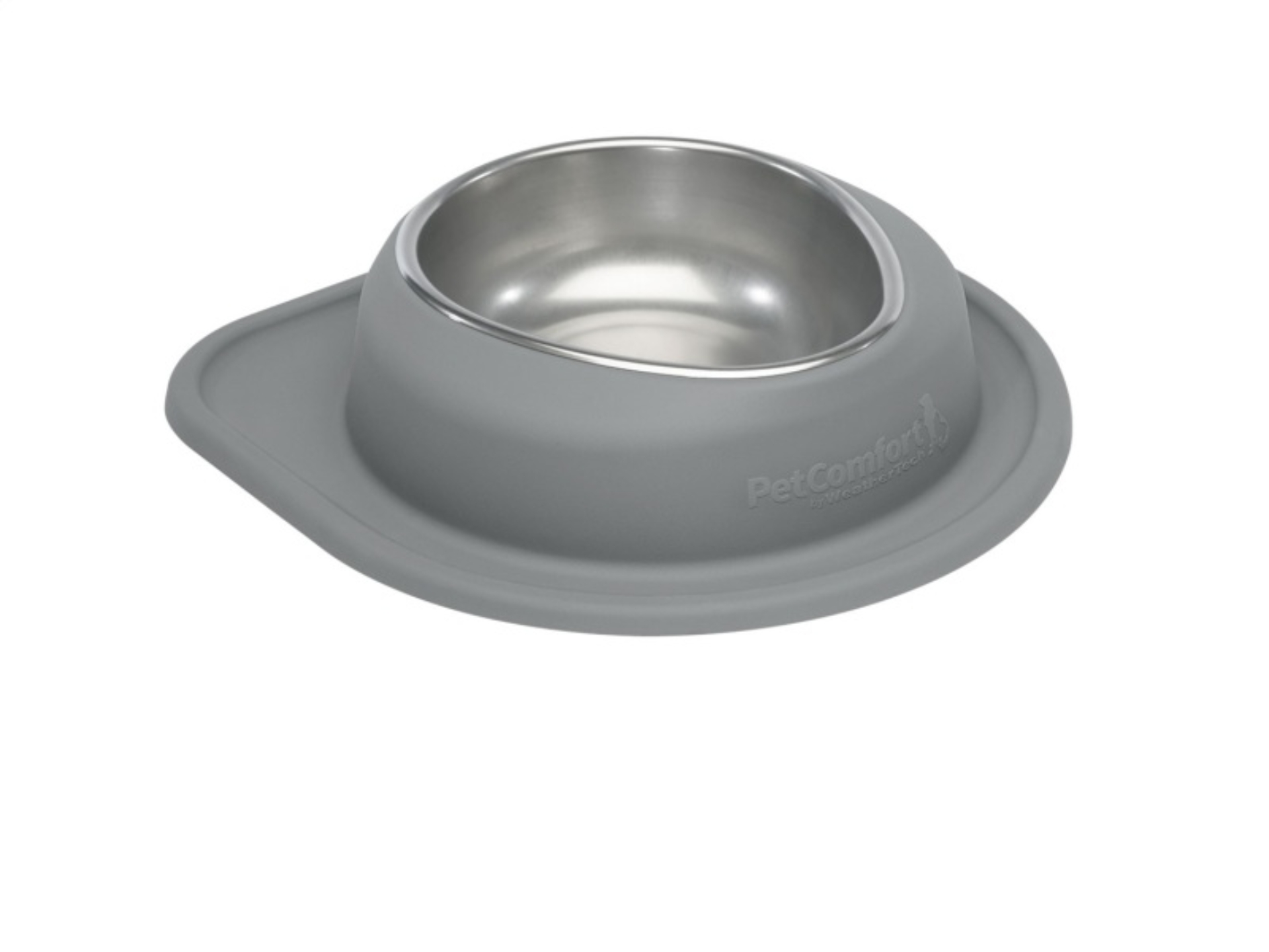 Picture of WeatherTech Pet Feeding System Single Low 64oz 3in. Stainless Bowl - Dark Grey