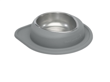 Picture of WeatherTech Pet Feeding System Single Low 64oz 3in. Stainless Bowl - Dark Grey