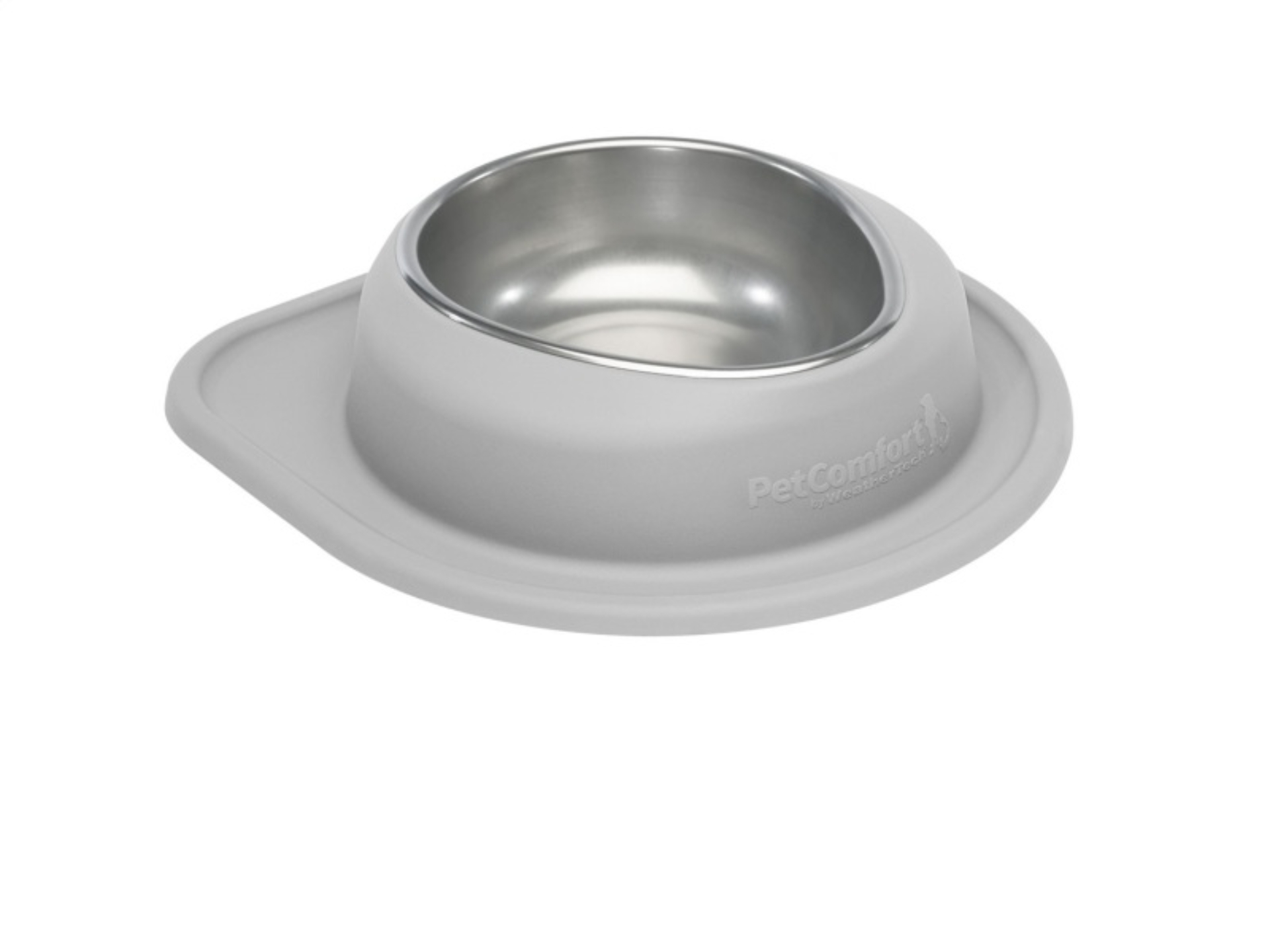 Picture of WeatherTech Pet Feeding System Single Low 64oz 3in. Stainless Bowl - Light Grey