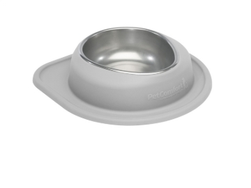 Picture of WeatherTech Pet Feeding System Single Low 64oz 3in. Stainless Bowl - Light Grey