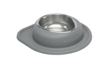 Picture of WeatherTech Pet Feeding System Single Low 32oz 3in. Stainless Bowl - Dark Grey