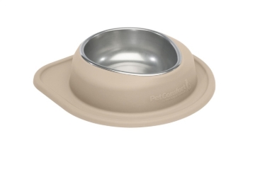 Picture of WeatherTech Pet Feeding System Single Low 64oz 3in. Stainless Bowl - Tan