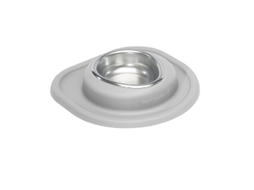Picture of WeatherTech Pet Feeding System Single Low 8oz 1in. Stainless Bowl - Light Grey