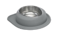 Picture of WeatherTech Pet Feeding System Single Low 96oz 3in. Stainless Bowl - Dark Grey