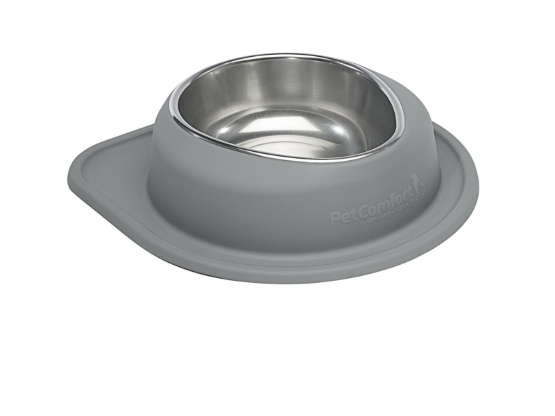 Picture of WeatherTech Pet Feeding System Single Low 96oz 3in. Stainless Bowl - Dark Grey