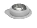 Picture of WeatherTech Pet Feeding System Single Low 96oz 3in. Stainless Bowl - Light Grey