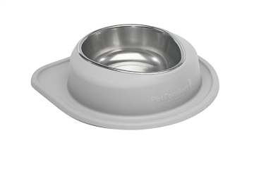Picture of WeatherTech Pet Feeding System Single Low 96oz 3in. Stainless Bowl - Light Grey