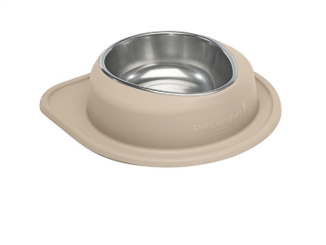 Picture of WeatherTech Pet Feeding System Single Low 96oz 3in. Stainless Bowl - Tan