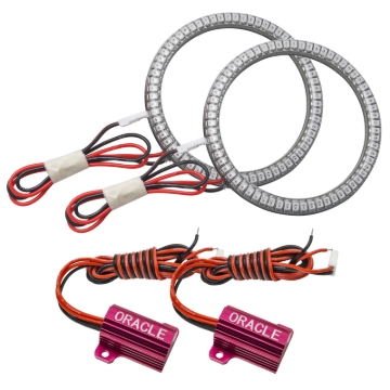 Picture of Oracle Jeep Wrangler JL/Gladiator JT LED Surface Mount Fog Light Halo Kit - Red