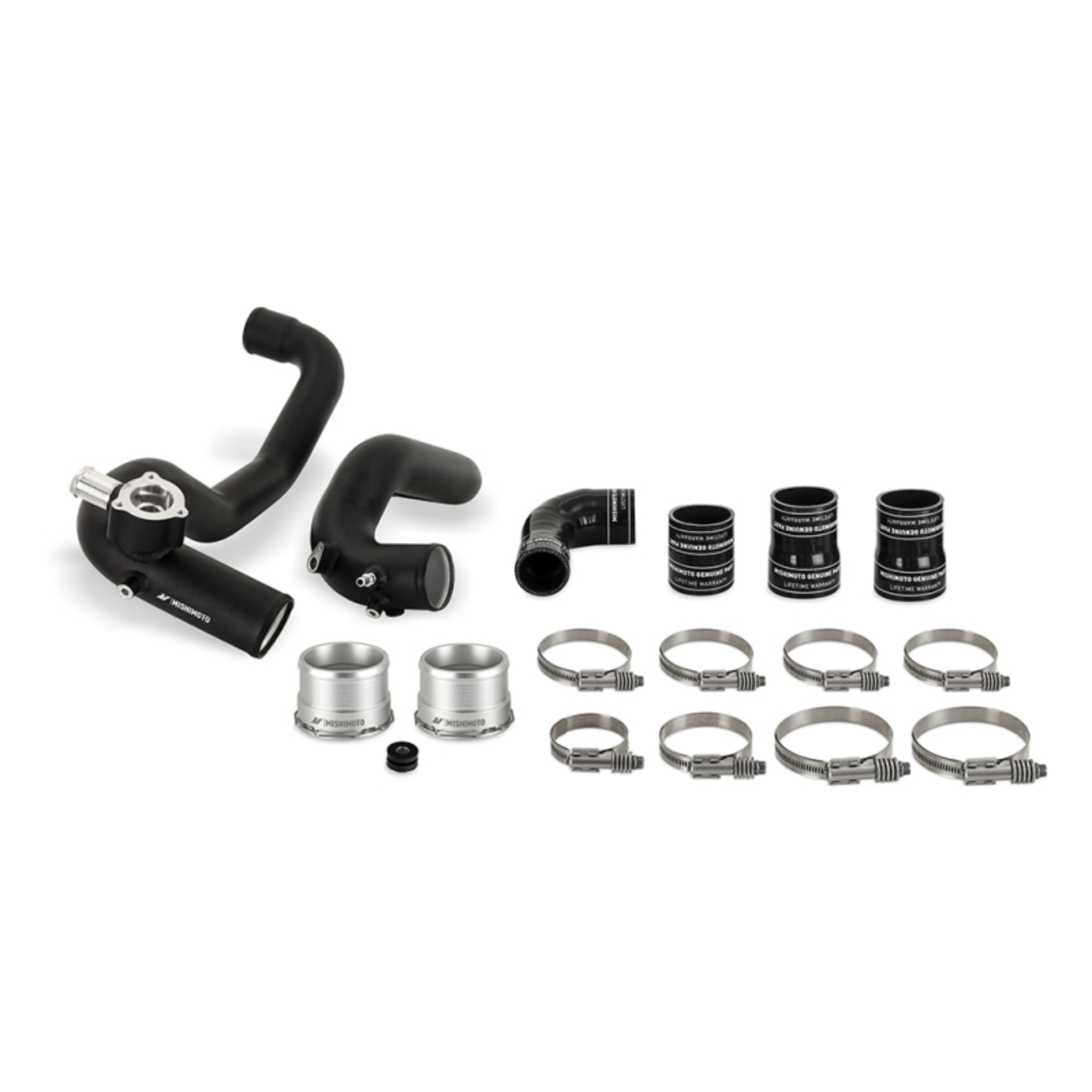 Picture of Mishimoto 21+ Bronco 2.3L Intercooler Pipe Kit Micro Wrinkle Black