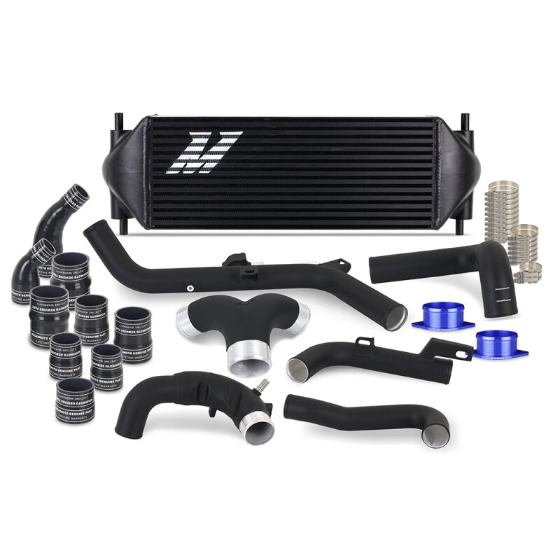 Picture of Mishimoto 21+ Bronco 2.7 Stock Location INT Kit MWBK Pipes BK Cooler